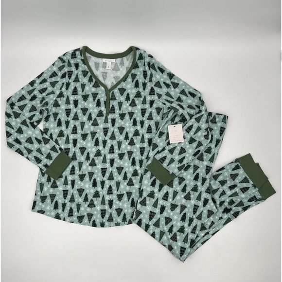 LC Lauren Conrad Other - LC Lauren Conrad Women’s Christmas Pajamas Set Warmest Wishes Henley/Pants XL